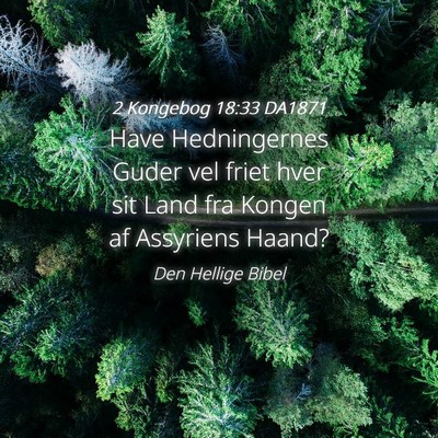 Picture 04 - 2 Kongebog 18:33 DA1871 - Have Hedningernes Guder vel friet hver sit Land - Bible Verse Picture