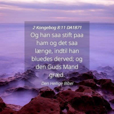 Picture 04 - 2 Kongebog 8:11 DA1871 - Og han saa stift paa ham og det saa længe, - Bible Verse Picture