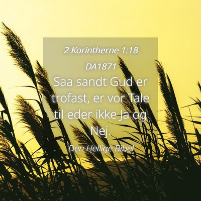 Picture 04 - 2 Korintherne 1:18 DA1871 - Saa sandt Gud er trofast, er vor Tale til eder - Bible Verse Picture
