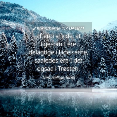 Picture 04 - 2 Korintherne 1:7 DA1871 - efterdi vi vide, at ligesom I ere delagtige i - Bible Verse Picture