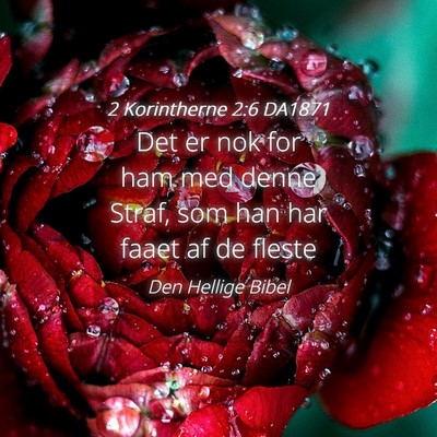 Picture 04 - 2 Korintherne 2:6 DA1871 - Det er nok for ham med denne Straf, som han har - Bible Verse Picture