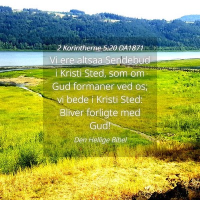 Picture 04 - 2 Korintherne 5:20 DA1871 - Vi ere altsaa Sendebud i Kristi Sted, som om Gud - Bible Verse Picture