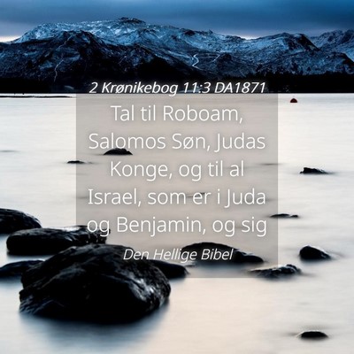 Picture 04 - 2 Krønikebog 11:3 DA1871 - Tal til Roboam, Salomos Søn, Judas Konge, og til - Bible Verse Picture