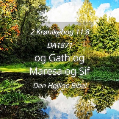 Picture 04 - 2 Krønikebog 11:8 DA1871 - og Gath og Maresa og - Bible Verse Picture