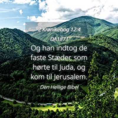 Picture 04 - 2 Krønikebog 12:4 DA1871 - Og han indtog de faste Stæder, som hørte til - Bible Verse Picture