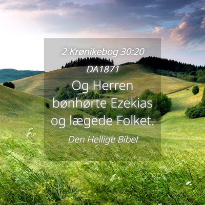 Picture 04 - 2 Krønikebog 30:20 DA1871 - Og Herren bønhørte Ezekias og lægede - Bible Verse Picture