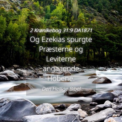 Picture 04 - 2 Krønikebog 31:9 DA1871 - Og Ezekias spurgte Præsterne og Leviterne - Bible Verse Picture