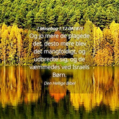 Picture 04 - 2 Mosebog 1:12 DA1871 - Og jo mere de plagede det, desto mere blev det - Bible Verse Picture