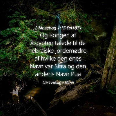 Picture 04 - 2 Mosebog 1:15 DA1871 - Og Kongen af Ægypten talede til de hebraiske - Bible Verse Picture