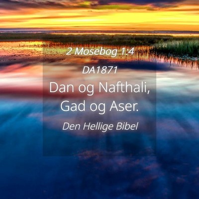 Picture 04 - 2 Mosebog 1:4 DA1871 - Dan og Nafthali, Gad og - Bible Verse Picture