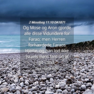 Picture 04 - 2 Mosebog 11:10 DA1871 - Og Mose og Aron gjorde alle disse Vidundere for - Bible Verse Picture