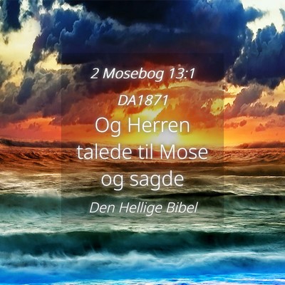 Picture 04 - 2 Mosebog 13:1 DA1871 - Og Herren talede til Mose og - Bible Verse Picture