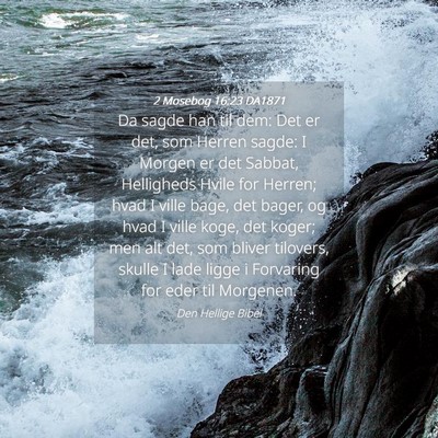 Picture 04 - 2 Mosebog 16:23 DA1871 - Da sagde han til dem: Det er det, som Herren - Bible Verse Picture
