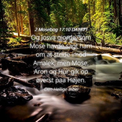 Picture 04 - 2 Mosebog 17:10 DA1871 - Og Josva gjorde, som Mose havde sagt ham om at - Bible Verse Picture