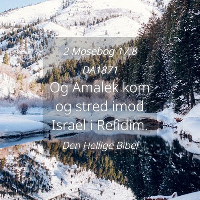 Picture 04 - 2 Mosebog 17:8 DA1871 - Og Amalek kom og stred imod Israel i - Bible Verse Picture