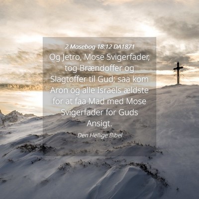 Picture 04 - 2 Mosebog 18:12 DA1871 - Og Jetro, Mose Svigerfader, tog Brændoffer og - Bible Verse Picture