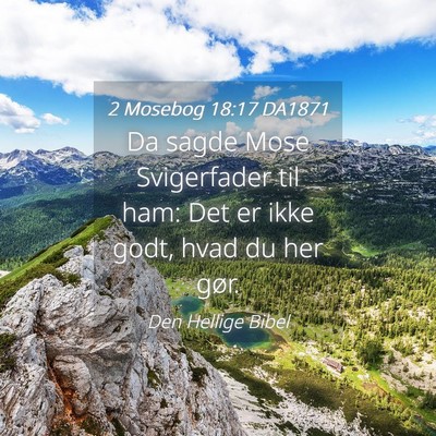 Picture 04 - 2 Mosebog 18:17 DA1871 - Da sagde Mose Svigerfader til ham: Det er ikke - Bible Verse Picture