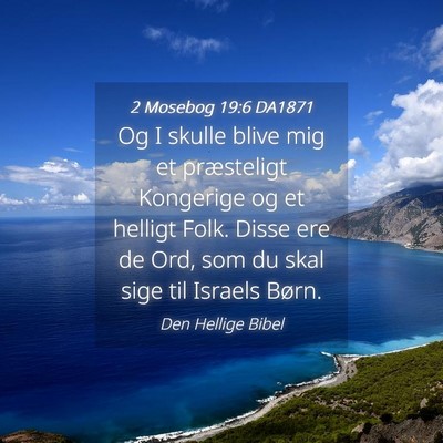 Picture 04 - 2 Mosebog 19:6 DA1871 - Og I skulle blive mig et præsteligt Kongerige og - Bible Verse Picture