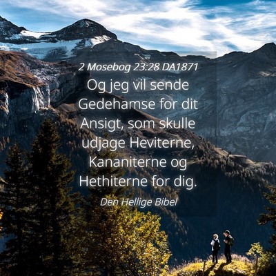 Picture 04 - 2 Mosebog 23:28 DA1871 - Og jeg vil sende Gedehamse for dit Ansigt, som - Bible Verse Picture