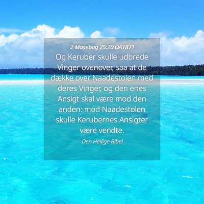 Picture 04 - 2 Mosebog 25:20 DA1871 - Og Keruber skulle udbrede Vinger ovenover, saa at - Bible Verse Picture