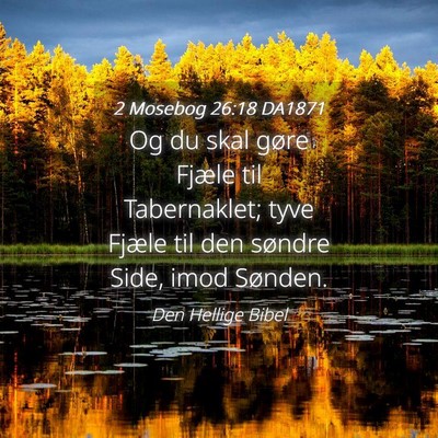 Picture 04 - 2 Mosebog 26:18 DA1871 - Og du skal gøre Fjæle til Tabernaklet; tyve - Bible Verse Picture