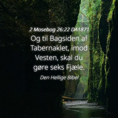Picture 04 - 2 Mosebog 26:22 DA1871 - Og til Bagsiden af Tabernaklet, imod Vesten, skal - Bible Verse Picture
