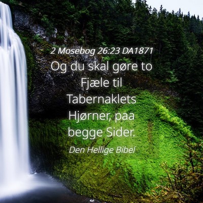 Picture 04 - 2 Mosebog 26:23 DA1871 - Og du skal gøre to Fjæle til Tabernaklets - Bible Verse Picture