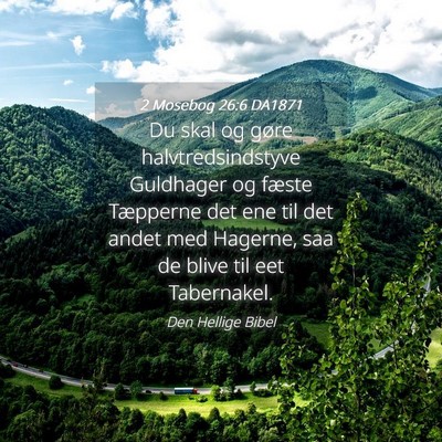 Picture 04 - 2 Mosebog 26:6 DA1871 - Du skal og gøre halvtredsindstyve Guldhager og - Bible Verse Picture