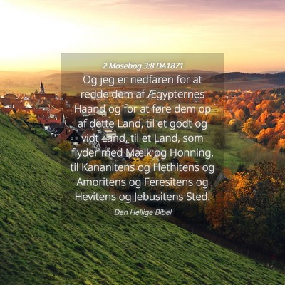 Picture 04 - 2 Mosebog 3:8 DA1871 - Og jeg er nedfaren for at redde dem af - Bible Verse Picture