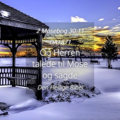 Picture 04 - 2 Mosebog 30:11 DA1871 - Og Herren talede til Mose og - Bible Verse Picture