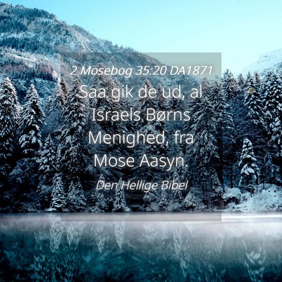 Picture 04 - 2 Mosebog 35:20 DA1871 - Saa gik de ud, al Israels Børns Menighed, fra - Bible Verse Picture