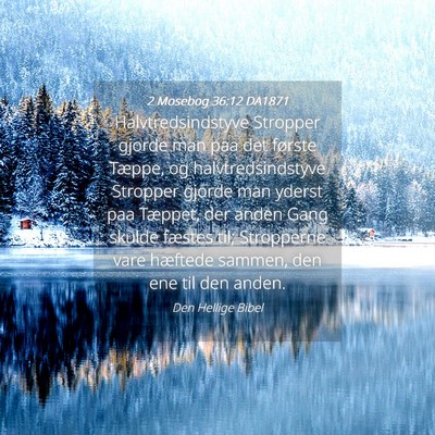 Picture 04 - 2 Mosebog 36:12 DA1871 - Halvtredsindstyve Stropper gjorde man paa det - Bible Verse Picture