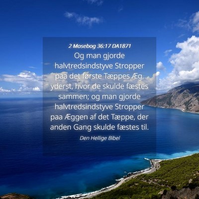 Picture 04 - 2 Mosebog 36:17 DA1871 - Og man gjorde halvtredsindstyve Stropper paa det - Bible Verse Picture
