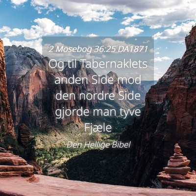 Picture 04 - 2 Mosebog 36:25 DA1871 - Og til Tabernaklets anden Side mod den nordre - Bible Verse Picture