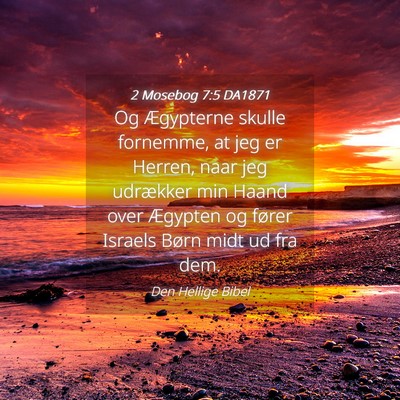 Picture 04 - 2 Mosebog 7:5 DA1871 - Og Ægypterne skulle fornemme, at jeg er Herren, - Bible Verse Picture