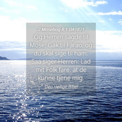 Picture 04 - 2 Mosebog 8:1 DA1871 - Og Herren sagde til Mose: Gak til Farao, og du - Bible Verse Picture
