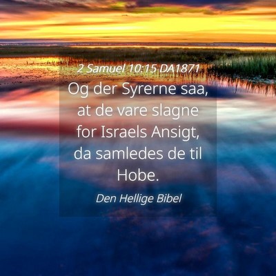 Picture 04 - 2 Samuel 10:15 DA1871 - Og der Syrerne saa, at de vare slagne for Israels - Bible Verse Picture