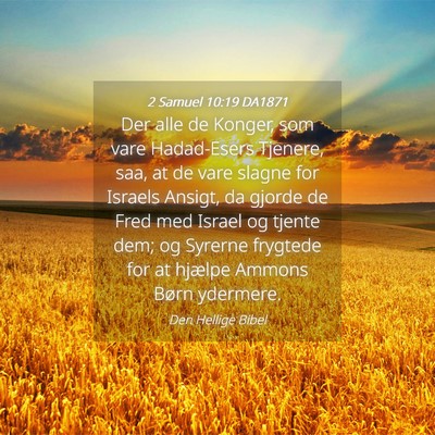 Picture 04 - 2 Samuel 10:19 DA1871 - Der alle de Konger, som vare Hadad-Esers Tjenere, - Bible Verse Picture