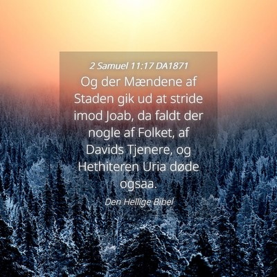 Picture 04 - 2 Samuel 11:17 DA1871 - Og der Mændene af Staden gik ud at stride imod - Bible Verse Picture