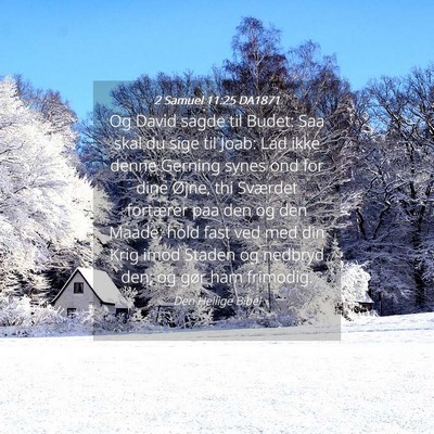 Picture 04 - 2 Samuel 11:25 DA1871 - Og David sagde til Budet: Saa skal du sige til - Bible Verse Picture