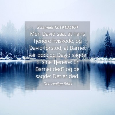 Picture 04 - 2 Samuel 12:19 DA1871 - Men David saa, at hans Tjenere hviskede, og David - Bible Verse Picture
