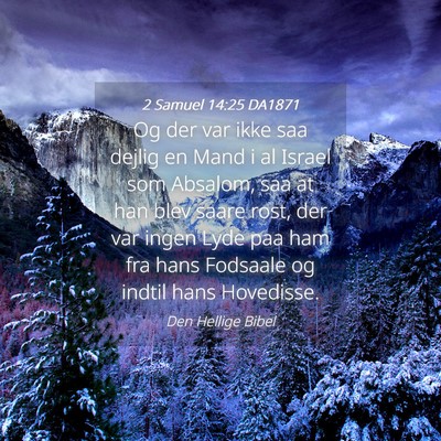 Picture 04 - 2 Samuel 14:25 DA1871 - Og der var ikke saa dejlig en Mand i al Israel - Bible Verse Picture