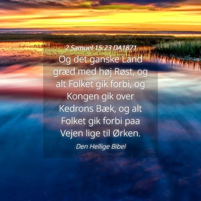 Picture 04 - 2 Samuel 15:23 DA1871 - Og det ganske Land græd med høj Røst, og alt - Bible Verse Picture