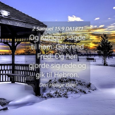 Picture 04 - 2 Samuel 15:9 DA1871 - Og Kongen sagde til ham: Gak med Fred! Og han - Bible Verse Picture