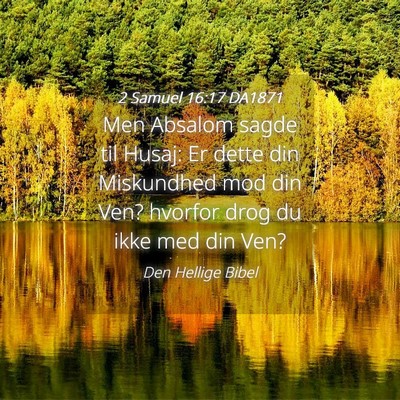 Picture 04 - 2 Samuel 16:17 DA1871 - Men Absalom sagde til Husaj: Er dette din - Bible Verse Picture