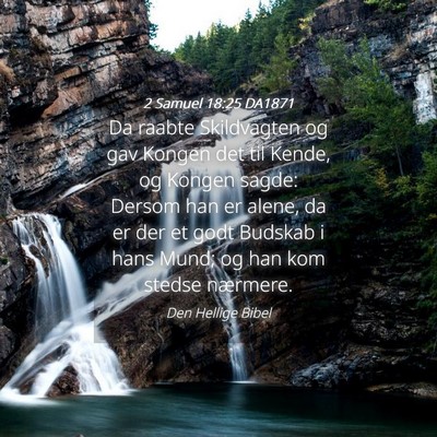 Picture 04 - 2 Samuel 18:25 DA1871 - Da raabte Skildvagten og gav Kongen det til - Bible Verse Picture