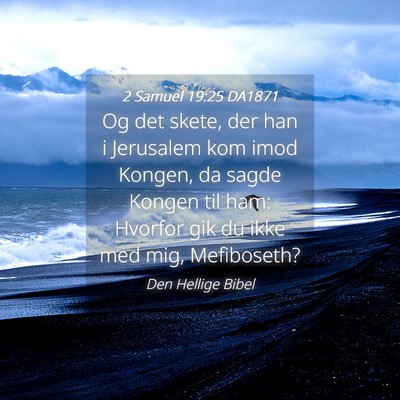 Picture 04 - 2 Samuel 19:25 DA1871 - Og det skete, der han i Jerusalem kom imod - Bible Verse Picture