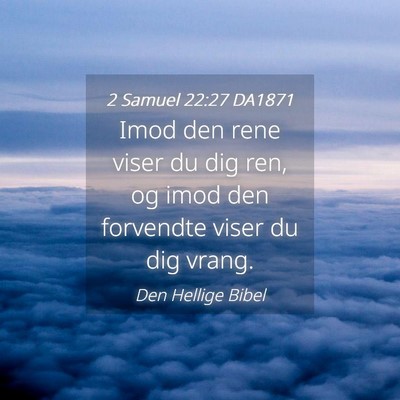 Picture 04 - 2 Samuel 22:27 DA1871 - Imod den rene viser du dig ren, og imod den - Bible Verse Picture