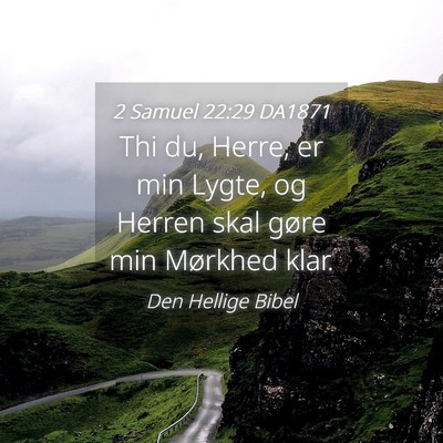Picture 04 - 2 Samuel 22:29 DA1871 - Thi du, Herre, er min Lygte, og Herren skal gøre - Bible Verse Picture