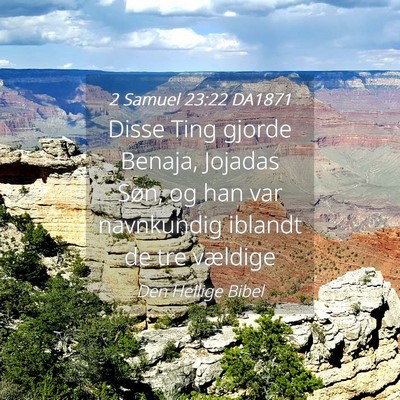 Picture 04 - 2 Samuel 23:22 DA1871 - Disse Ting gjorde Benaja, Jojadas Søn, og han - Bible Verse Picture